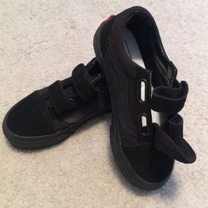 Black low top Vans kid size 12